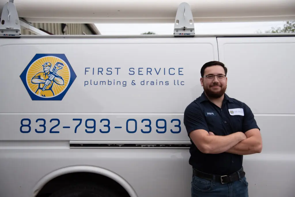First Service Plumber and Van