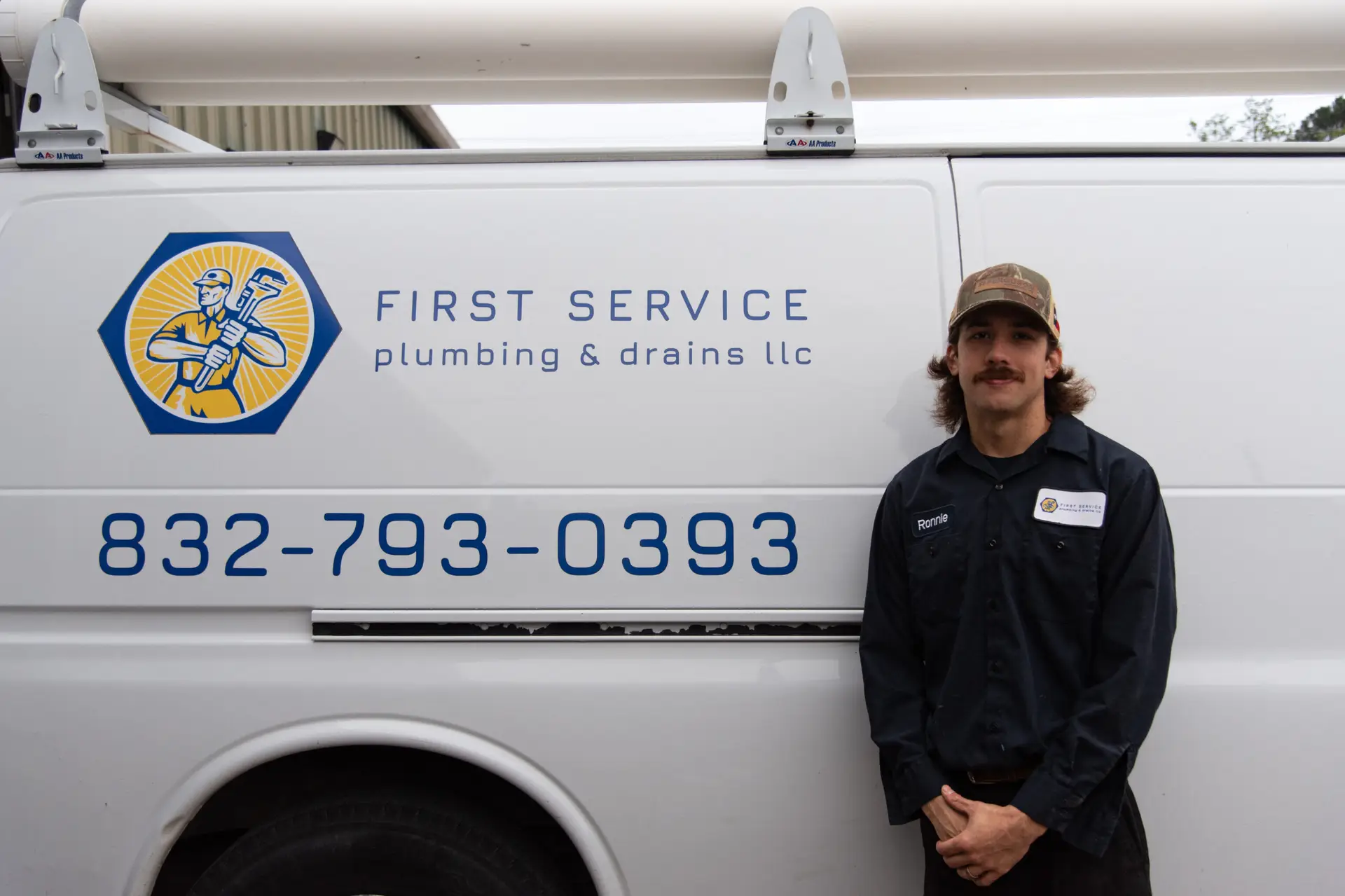 First Service Plumber and Van