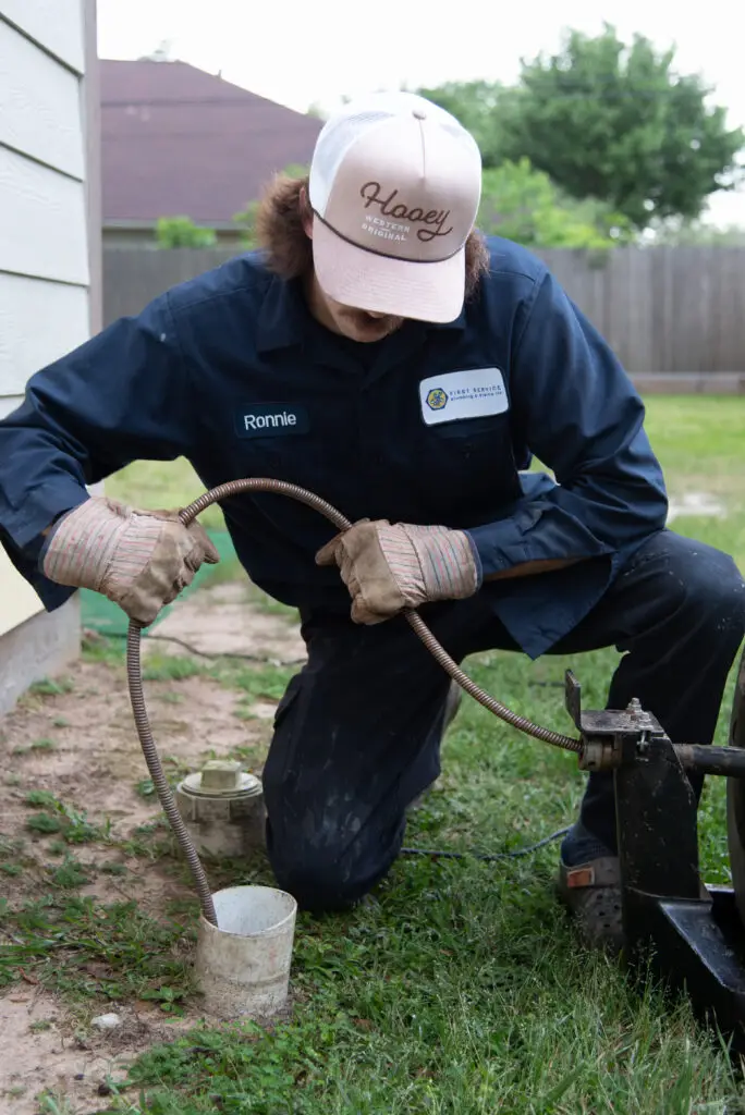 First Service Plumber working non-deco