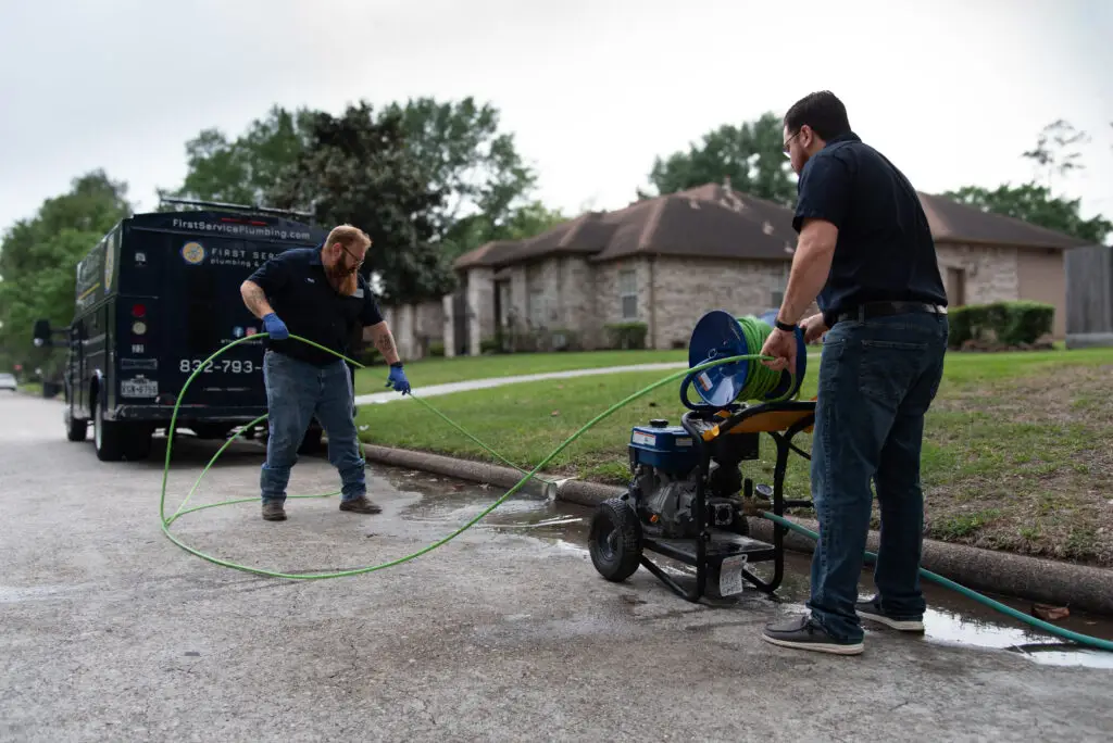 First service plumbers at work